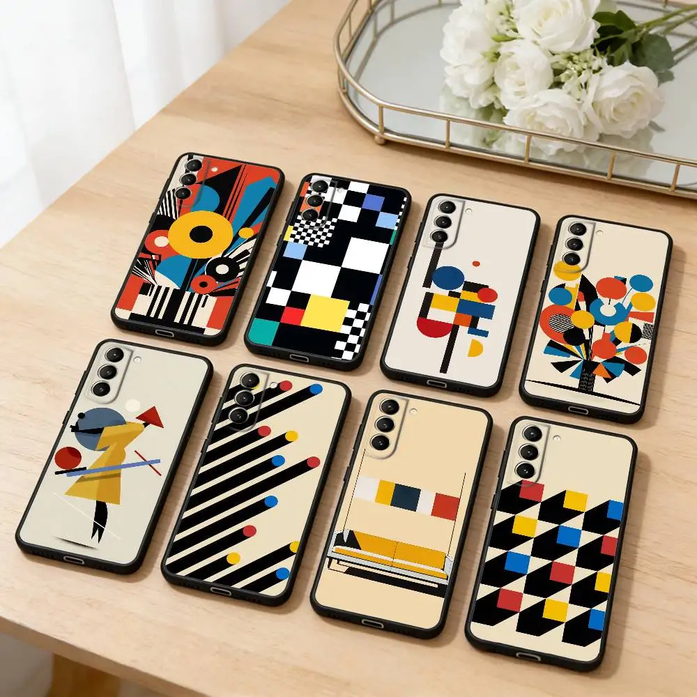 

Bauhaus-Exhibition-Art Phone Case For Samsung S25,24,23,22,30,21,10,9,Ultra,Plus,Lite,FE,4,5 G Soft Black Case