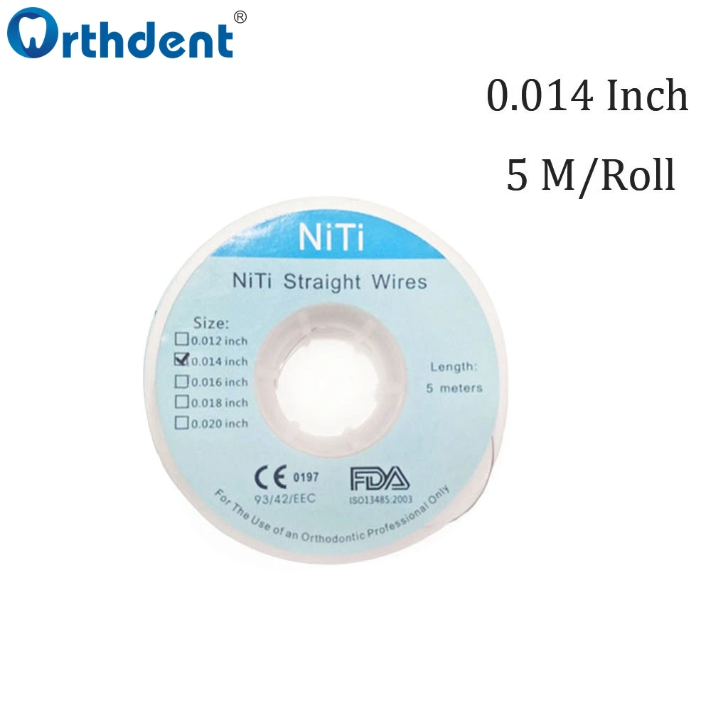 Orthdent 5 M/Roll Dental Niti Straight Wires Orthodontic Arches Archwires for Tooth Braces Dentistry Correction Accessories