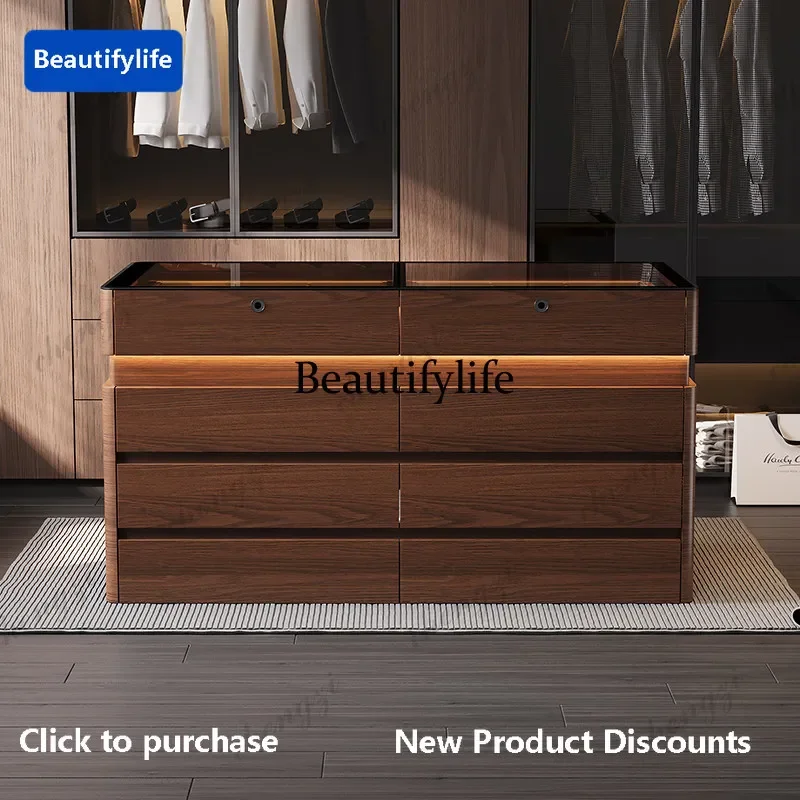 9344 High-end minimalist jewelry display cabinet Large capacity drawer storage cabinet Modern jewelry cabinet