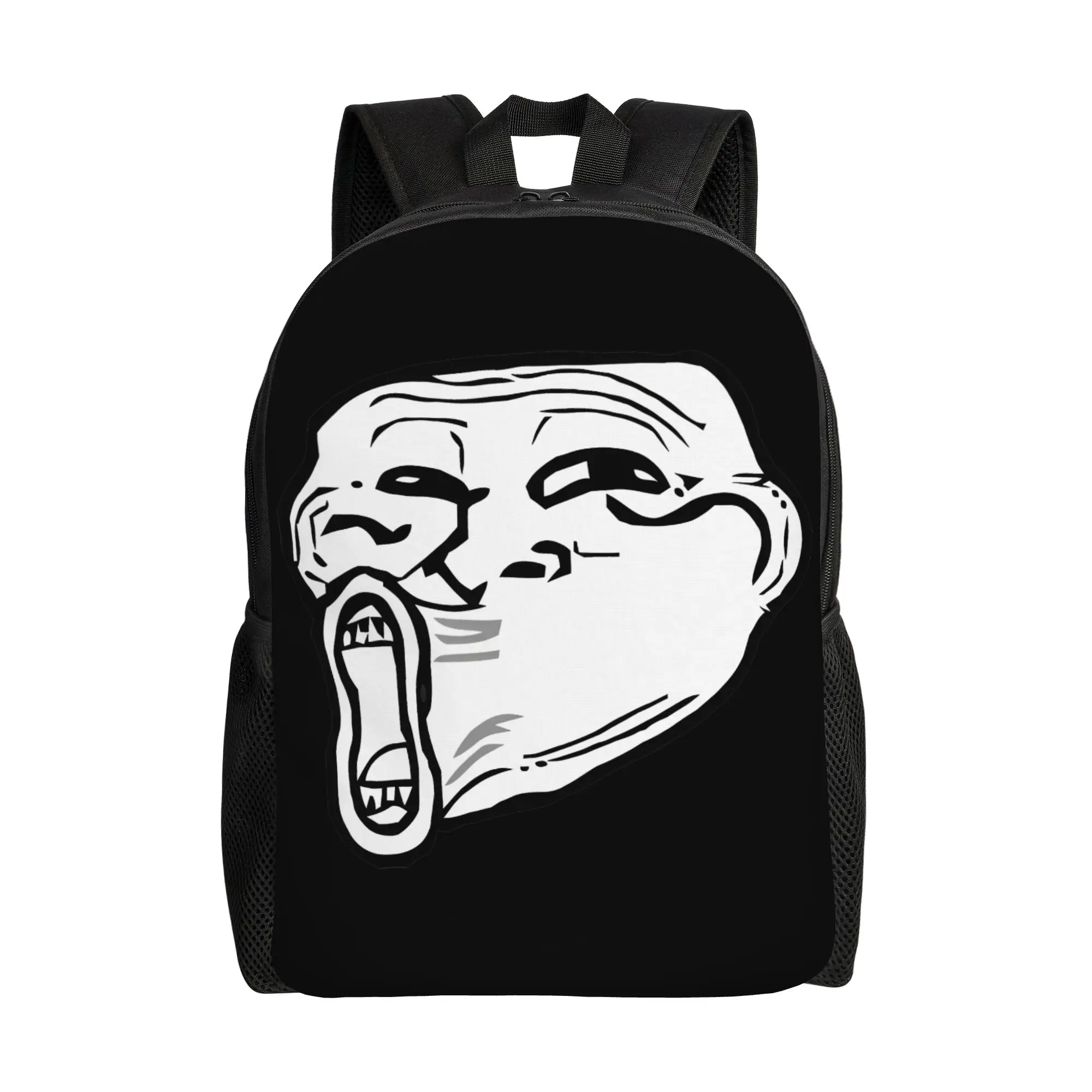 Trollface Meme Rage Comic Funny Troll Joke Internet Backpack Backpacks Boy Girl Daily Breathable High School Bags Rucksack