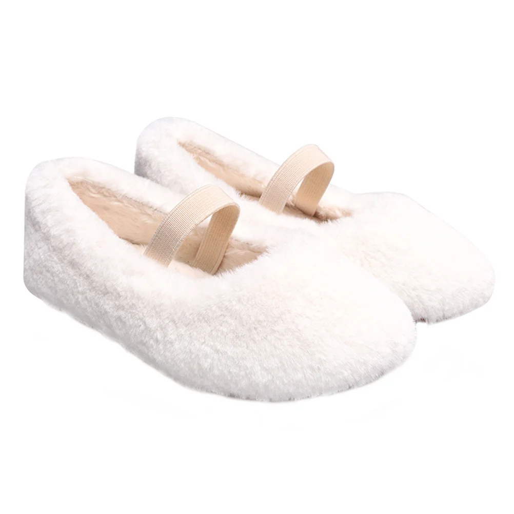 

1 пара теплых туфель принцессы на мягкой подошве для девочек, модная зимняя обувь, удобная подкладка, идеально подходит для повседневной носки, обувь для маленьких девочек