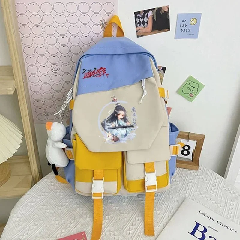 

29×44×13cm Black Blue White, Grandmaster of Demonic Cultivation, Mo dao zu shi, Teens School Bags, Anime Backpacks Girls Boys