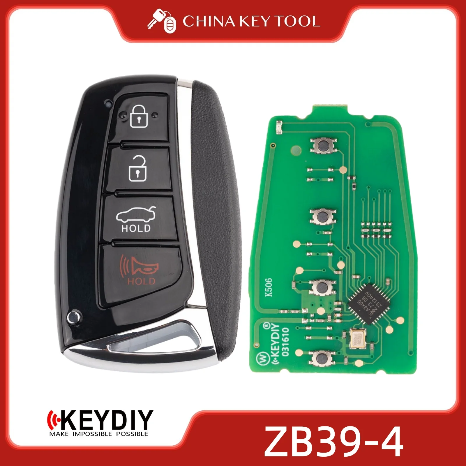 KEYDIY KD ZB39-4 Universal Smart Remote Key 3+1 Buttons Compatible with Hyundai Type