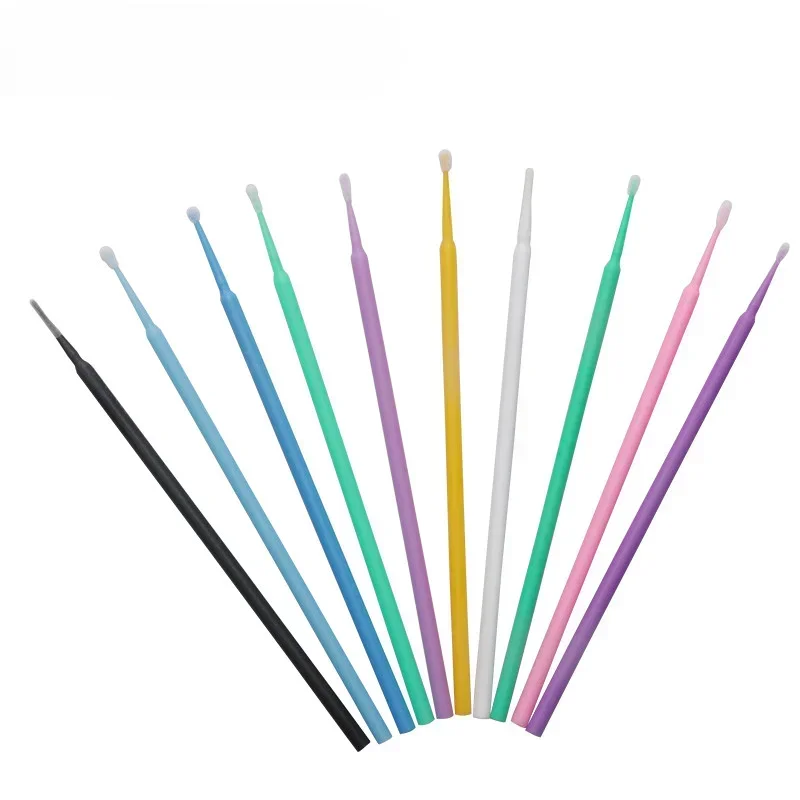 Bacchetta Applicatori Microbrush Mini pennelli 100 pz/barile Trucco Pennelli per ciglia Estensione Applicatore monouso Pennelli per mascara