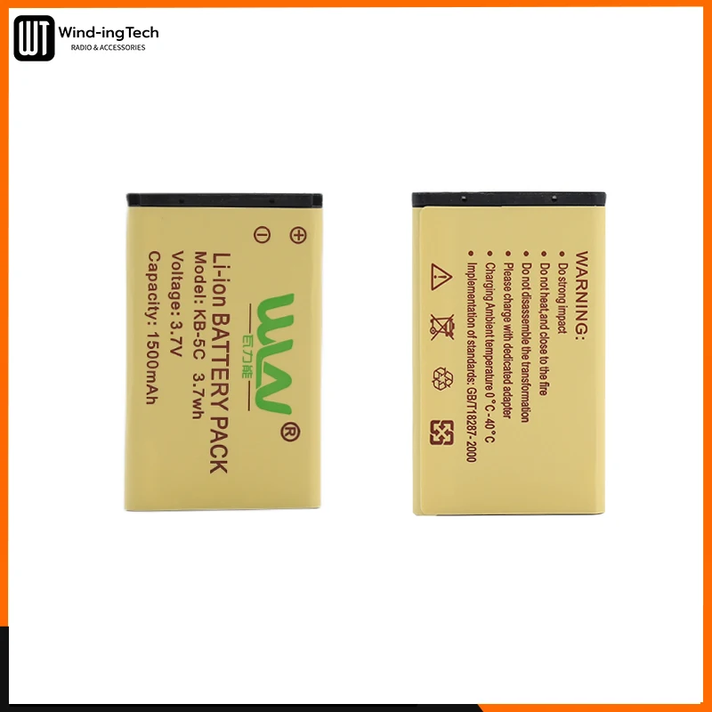KB-5C Battery WLN KD-C1 Li-Ion Battery 1500mAh 3.7V For KD-C2 KD-C10 KD-C50 KD-C51 KD-C52 RT22S RT15 NK-U1 X6 RT22 Walkie Talkie