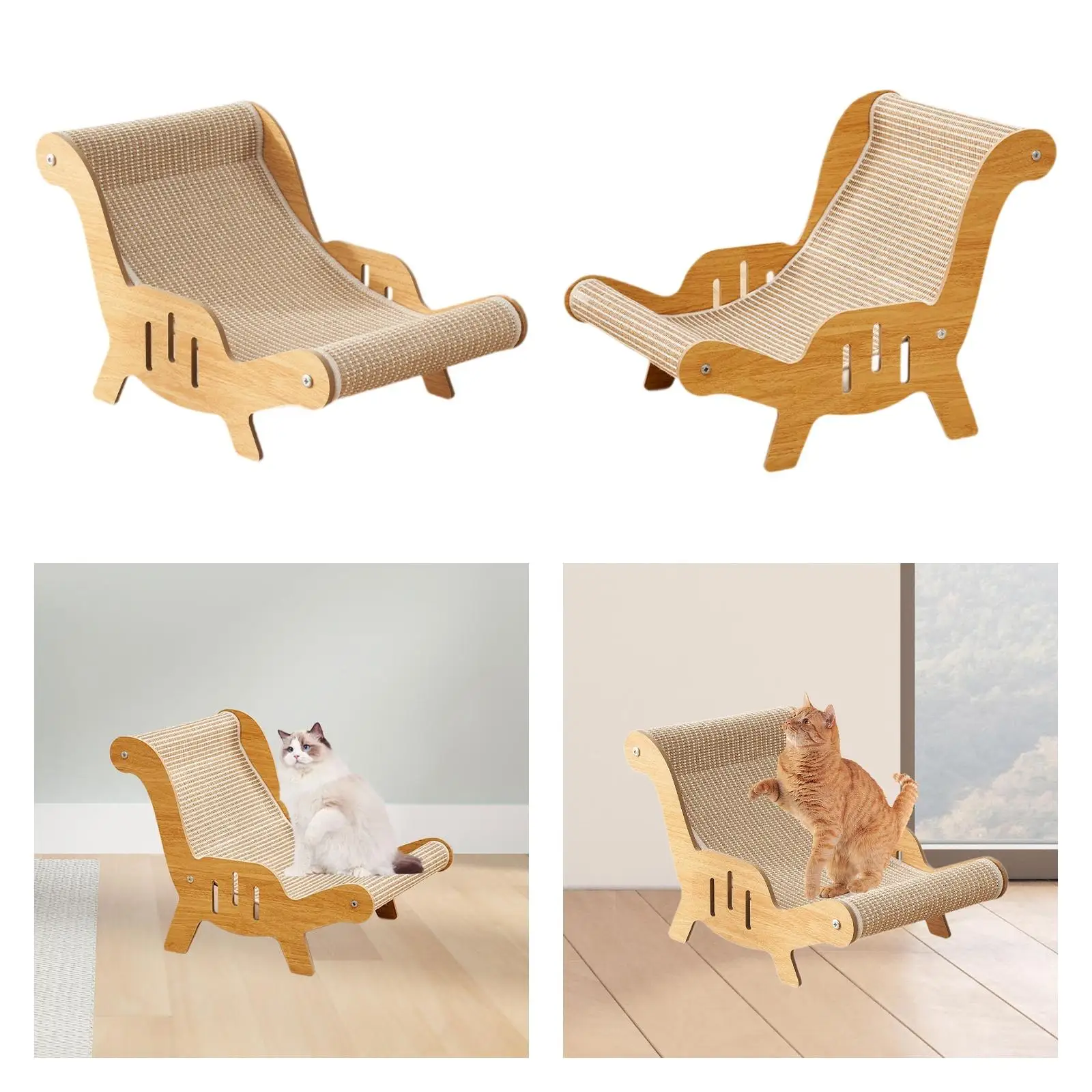 Silla de sisal para gatos, silla de playa para gatos, garras de molienda, sillón para gatos para dormir, cama de sisal para gatos para cachorros, perros pequeños, conejitos