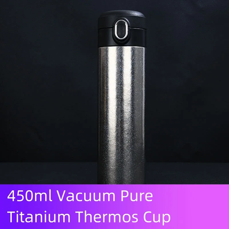 

Titanium Vacuum Insulated Bottle for Women, Portable Bottle, Pop-up Cover, Car Sports Cup, Water, Business