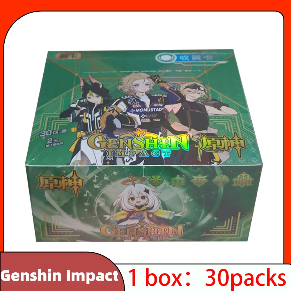 New Genshin Impact Cards CCG BOX Project TCG Game Lumine Booster Box Collection Cards Games Rare SSR SR Card Toys Birthday Gifts