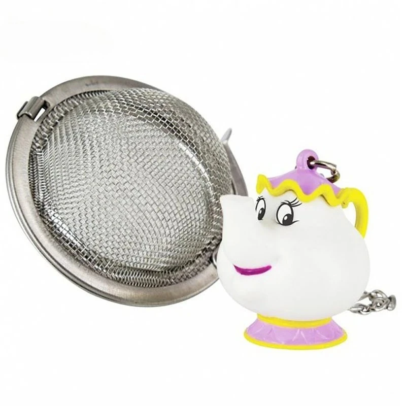

Beauty and The Beast Mrs Potts Tea Infuser Action Figure Toys Cute Anime Cartoon Practical Collection Kids Birthday Gift