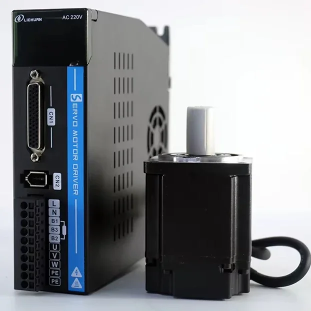

2026 Lichuan Servos 80mm 1000W 220V 5.8A 3.2N.m 3000RPM 17bit Incremental CNC Servos Servo Motor Driver Kit80M03230B +LC20P-100