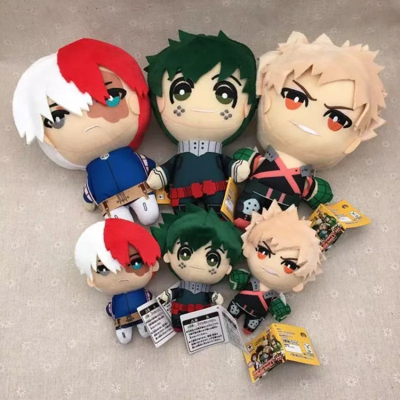 2026 Anime 25cm My Hero Academia Plush Toys Cartoon Izuku Midoriya Katsuki Bakugou Shouto Todoroki Stuffed Dolls Kids Gifts