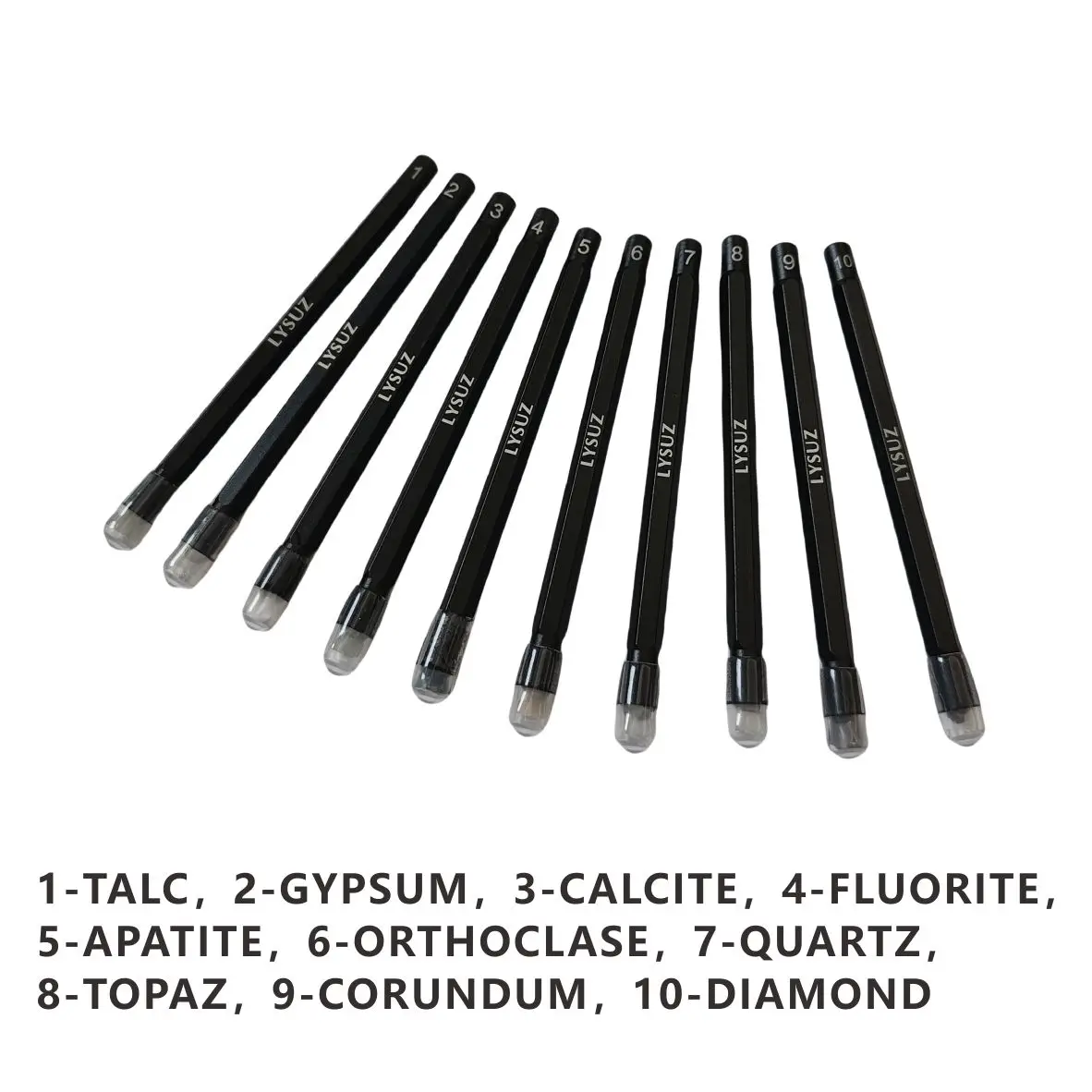 Mohs Hardness Tester Pen for Gemstones Minerals Jewelry Rough Stone Floor Construction Identification Tool LYSUZ