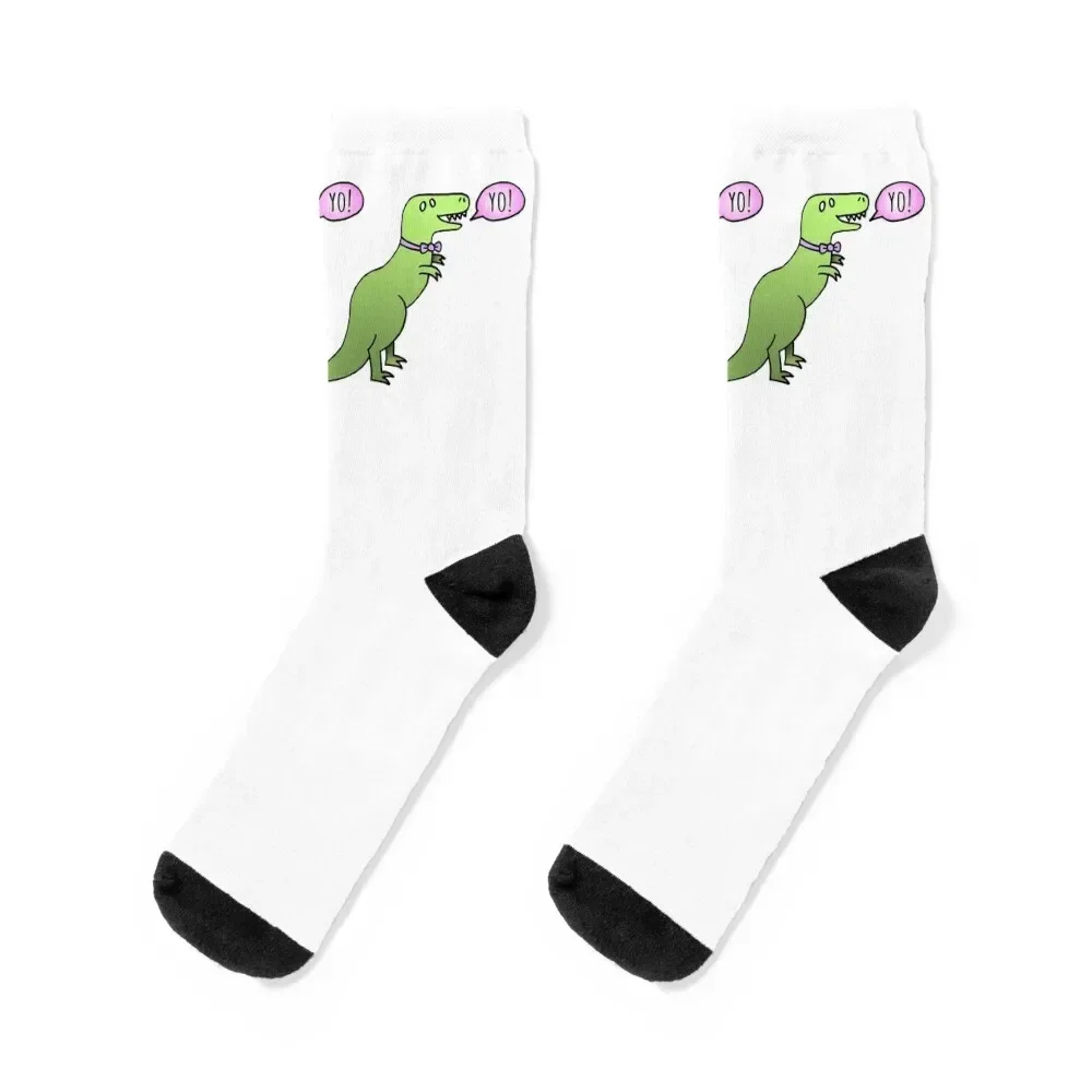 

Yo Dino Socks moving stockings Antiskid soccer retro Women Socks Men's