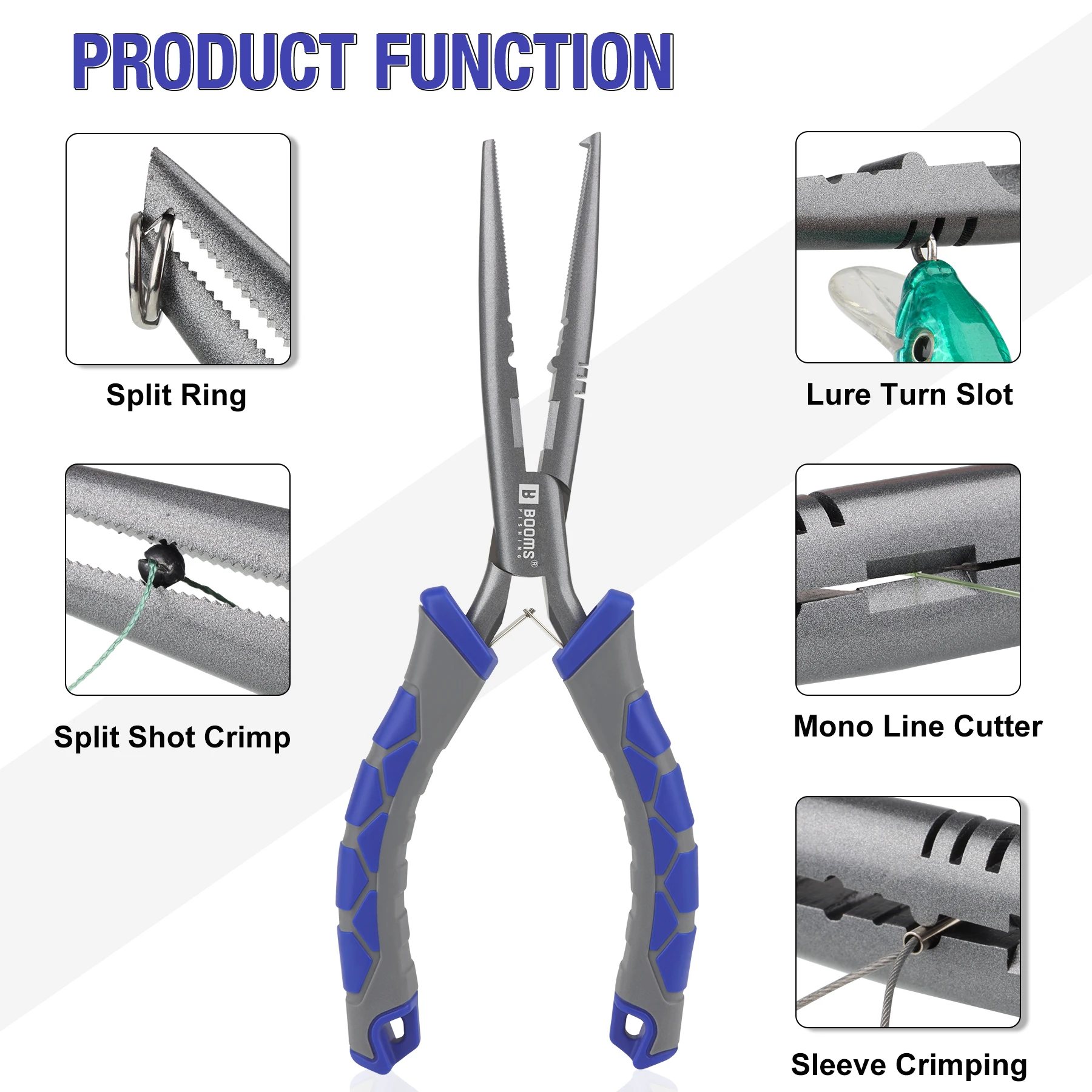 ازدهار الصيد 23 سنتيمتر كماشة و 24 سنتيمتر الأسماك القابض أدوات الصيد مجموعة ل سبليت حلقة خط القواطع هوك مزيل الصيد معالجة عدة