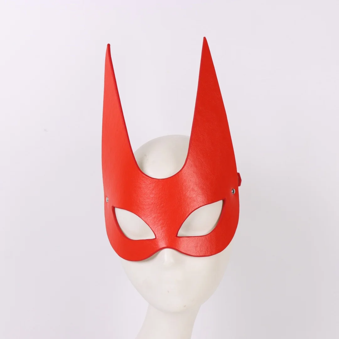 หน้ากากหนัง PU สีแดง ครึ่งหน้า ลายจิ้งจอก สำหรับคอสเพลย์ หน้ากากแมว หน้ากากฮาโลวีน สำหรับผู้หญิง ผู้ชาย หน้ากากคอสเพลย์ หน้ากากเซ็กซี่ หน้ากากปาร์ตี้ หน้ากากแฟนซี