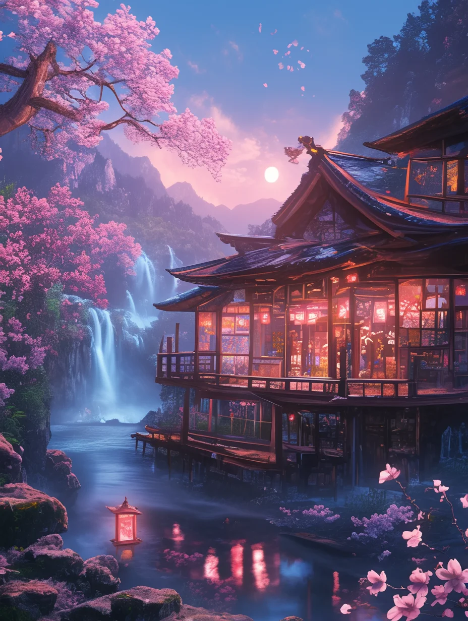 CHENISTORY Chinese house by river 04 CHENISTORY Chinese house by river 04
