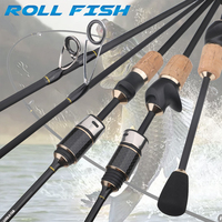 ROLLFISH High Sensitivity Ultralight Trout Fishing Rod Carbon Fiber Spinning Casting Fishing Rod 1.68/1.8M Freshwater Fishing