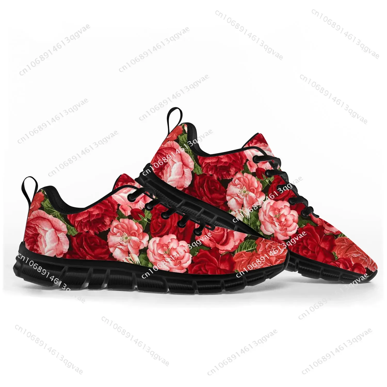 Rose Pattern Sports Shoes Mens Womens Teenager Kids Children Customized Sneakers Casual Tailor-Made Shoe High Quality Couple