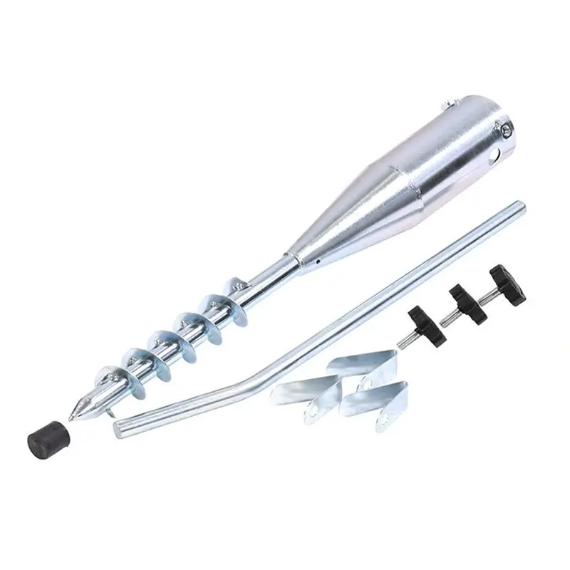 A02F-Heavy Duty Metal Spiral Anchor Set For Sunshade Stability-Ground Stake For Umbrella For Patio, Garden Lawn, Beach& Soil