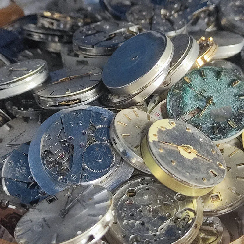 Watch movement, Dandong, Shanghai, China, movement not working, disassembly of parts, DIY malfunction, movement without lever