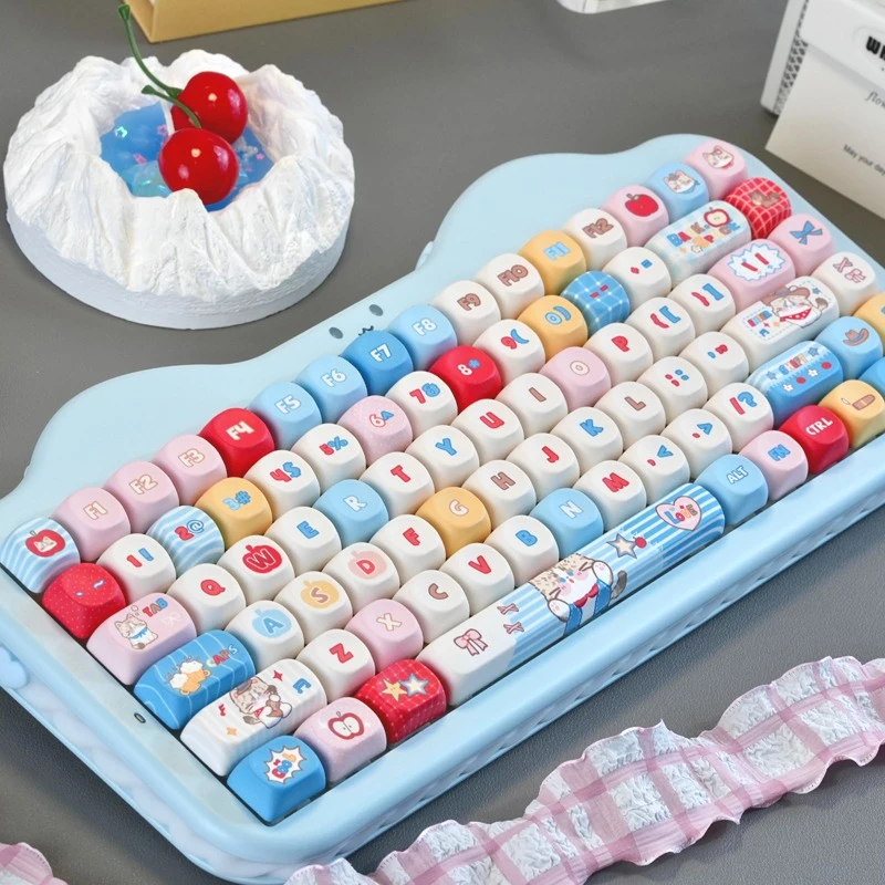 

MAIMOOO Moa Keycap Western Cat Pbt Dye-Sublimated Keycaps For Aula Ajazz Keyboard, Rounded Keycaps 137 Keys