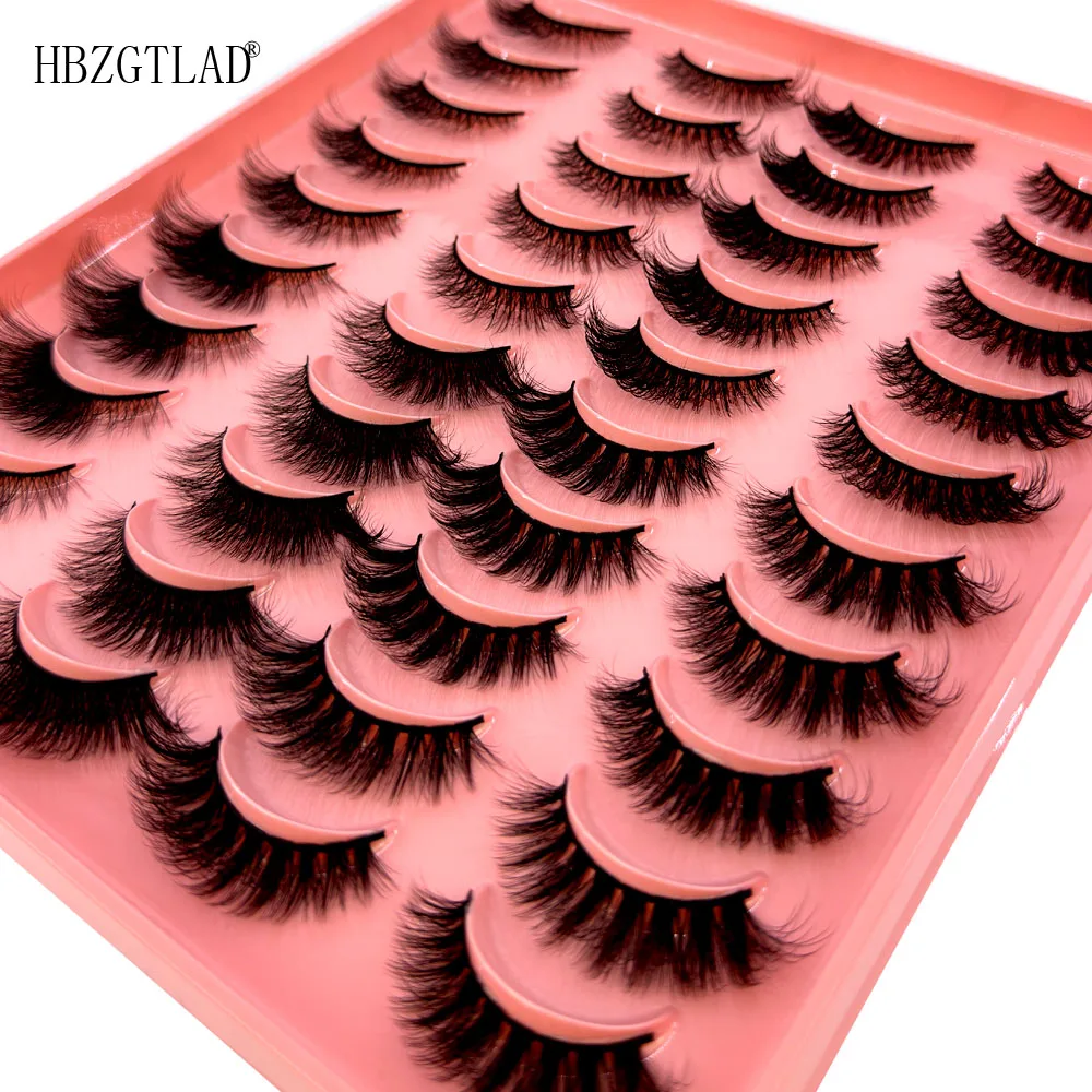 Neue 20 Paar Natürliche Lange 3D Nerz Falsche Wimpern, Künstliche Wimpernverlängerung, Make-up-Set, Nerz-Wimpern, Kurze Wimpern – Detail 4