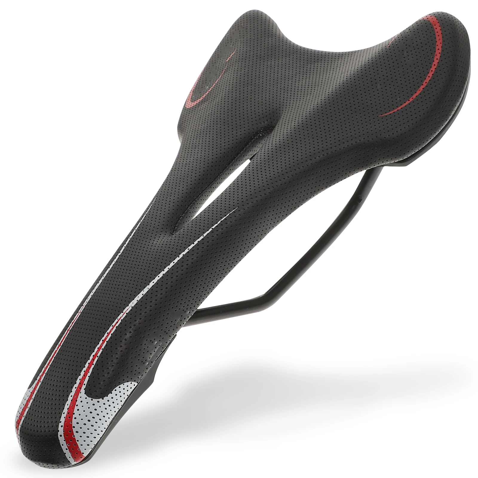 

Bicycle Seat Comfortable PU Cover Padded Saddles 28x16cm Ventilation Saddle Seat Design for Road Bikes Cycling