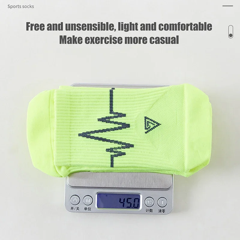 1/3 쌍 전문 러닝 양말 남성 여성 마라톤 화이트 라인 사이클링 양말 남성 레이디 스포츠 러닝 스포츠 양말