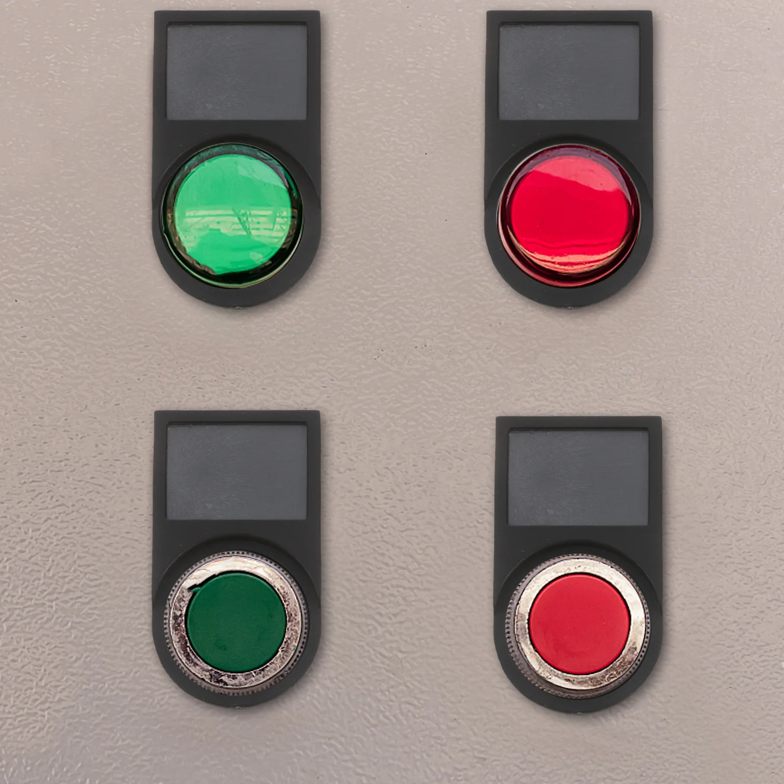 50 قطعة لوحة ملصقات التبديل علامة زر ضغط بلاستيكية لأدوات الآلات الإلكترونية مضاءة مدمجة متينة