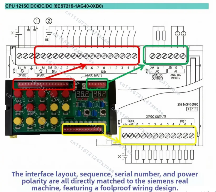 Debugging Simulation Board。Suitable for Siemens S7-1200 PLC/CPU 1211C 1212C 1214C 1215C