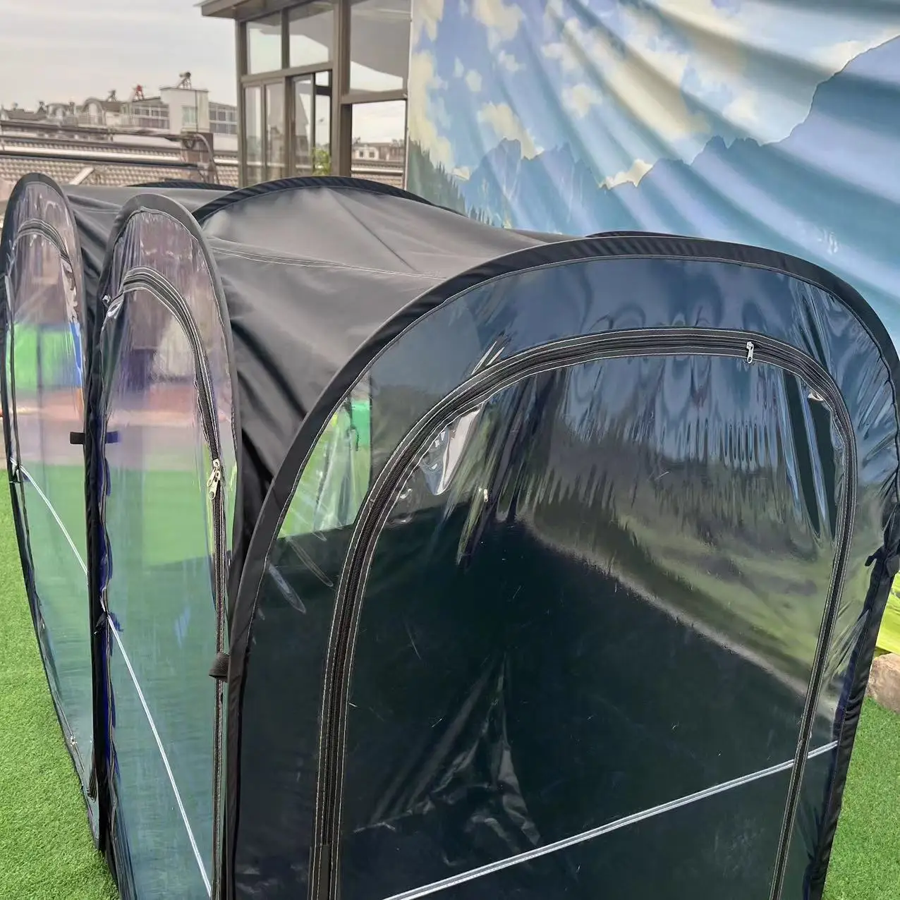 Two-Person PVC Outdoor Portable Tent 200x100x150cm High Quality, for Sports Game Watching and Ice Fishing