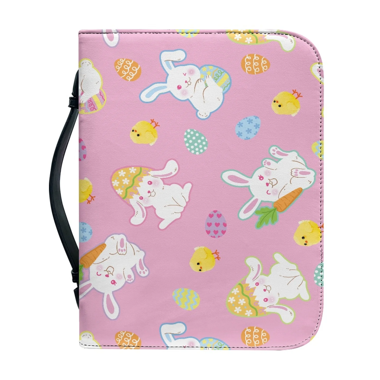 XIXIRIMIDO Rabbit Easter Egg 2026 New Church Bible Bag PU Leather Top Handle Bible Book Covers for Bible Study