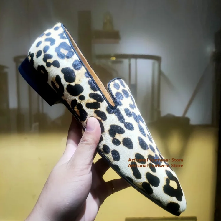 

Leopard Print Low Cut Men's Shoes Trendy Stylish Gentlemen's Shoes Males Casual Sports Board Shoes Designer Slip-On Men Shoes