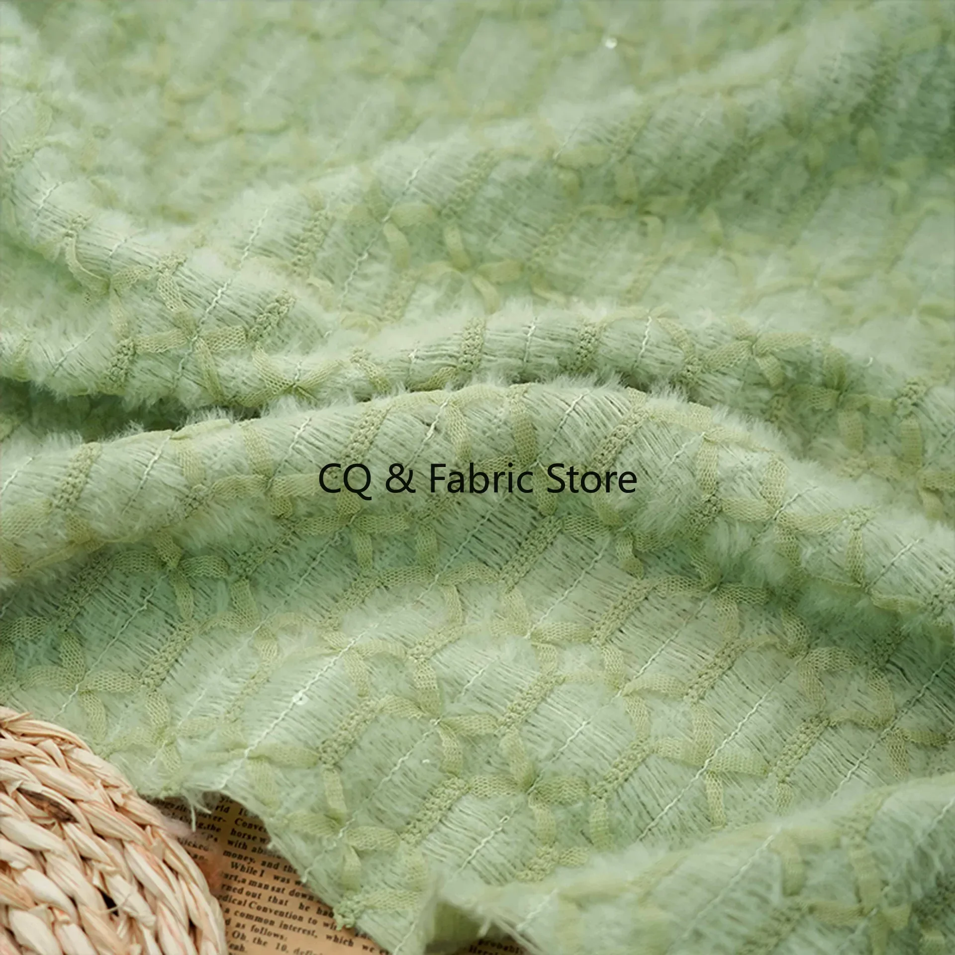 Soft and Plush Winter Fabric with Shimmering Embroidery for Evening Gowns and Formal Wear By The Meter