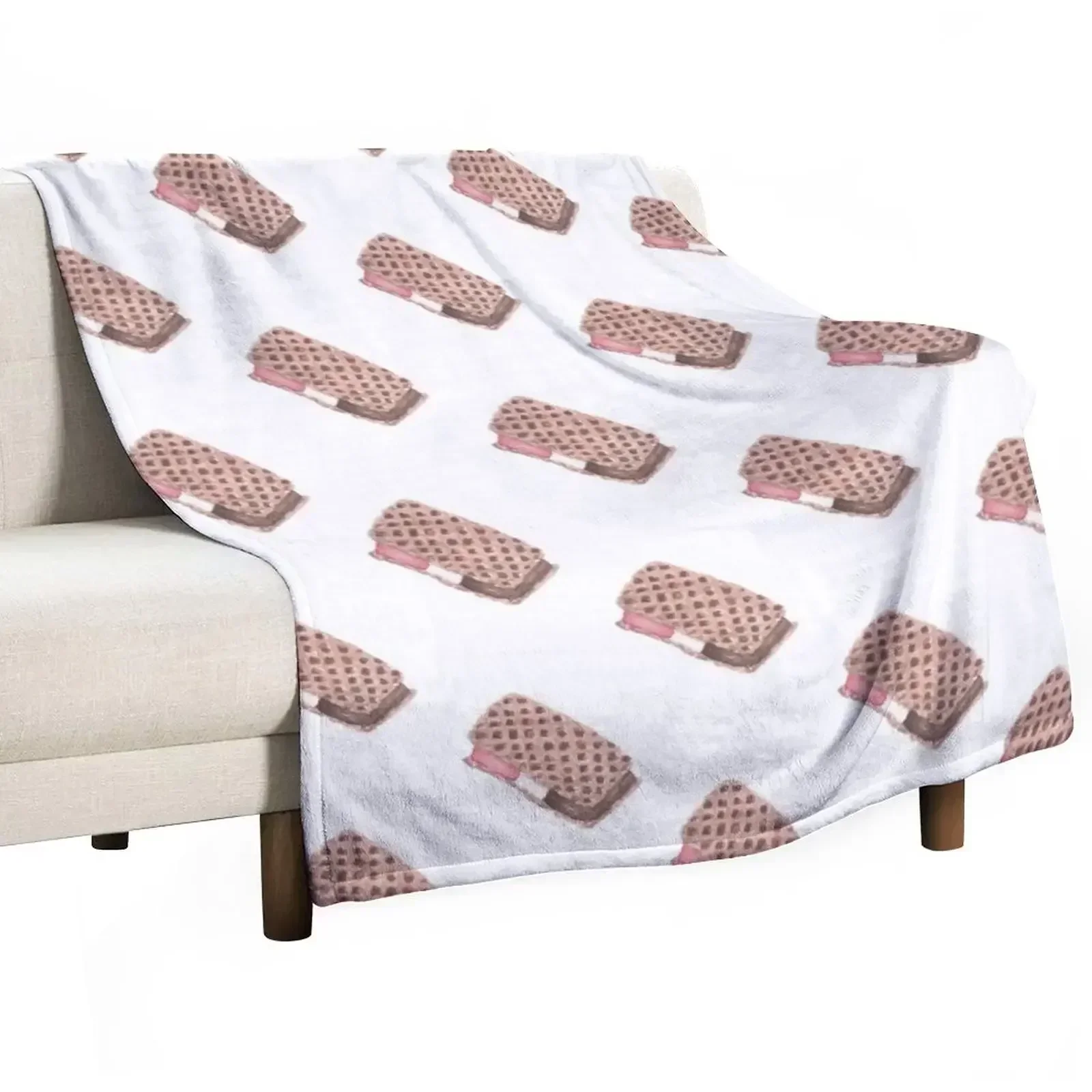 Ice cream sandwich Throw Blanket wednesday christmas gifts sofa bed Flannels Bed Designers Blankets