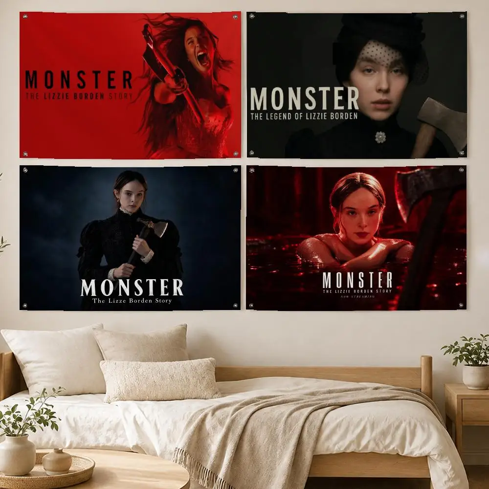 Monster:The The Lizzie Borden Story Flags Room Bedroom Home Outdoor Wall Hanging Concert Printed Background Decoration Art Banne