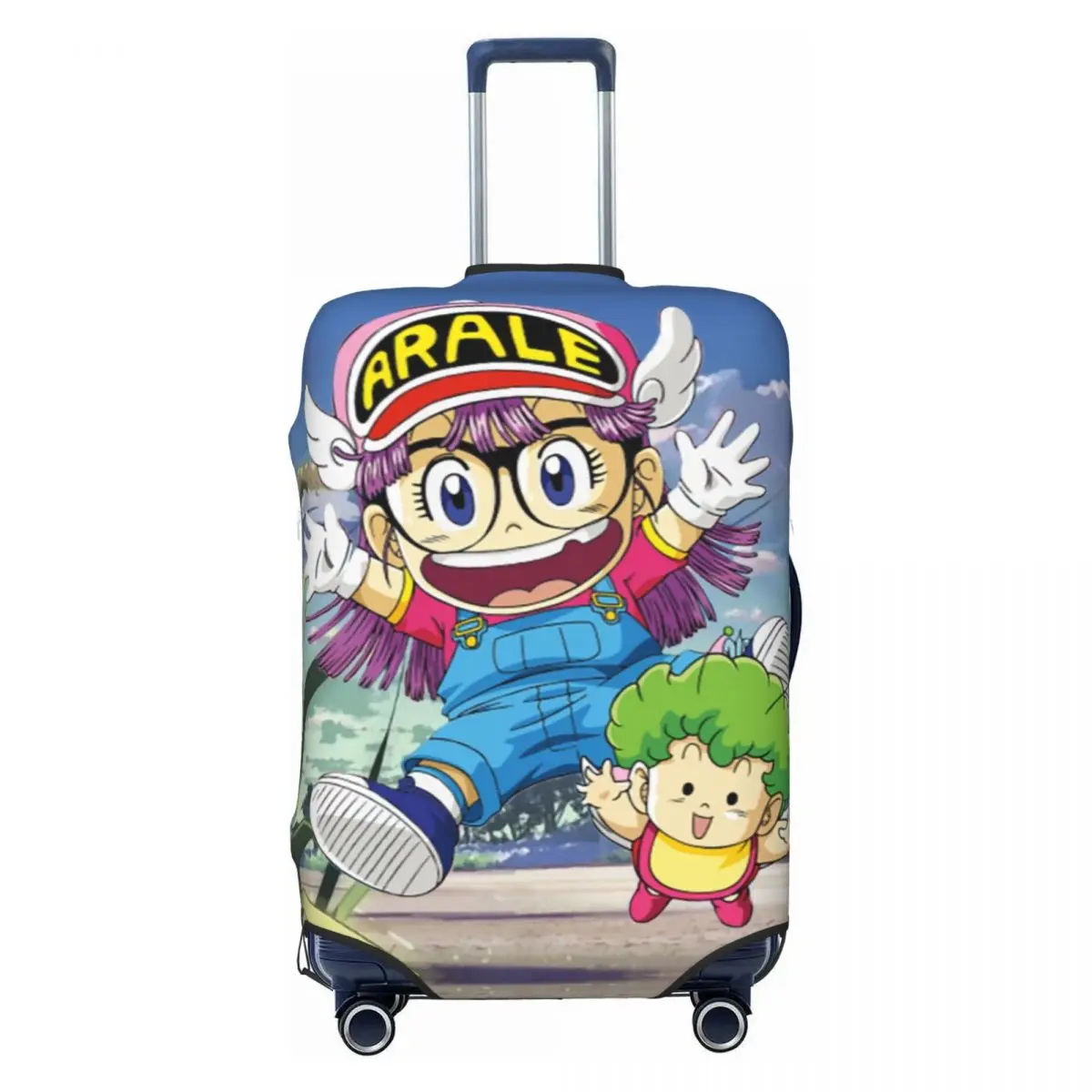 

Пользовательский дорожный чехол для багажа Arale Norimaki и Gatchan, пыленепроницаемый чехол для чемодана Dr Slump в стиле аниме, подходит для 18-32 дюймов