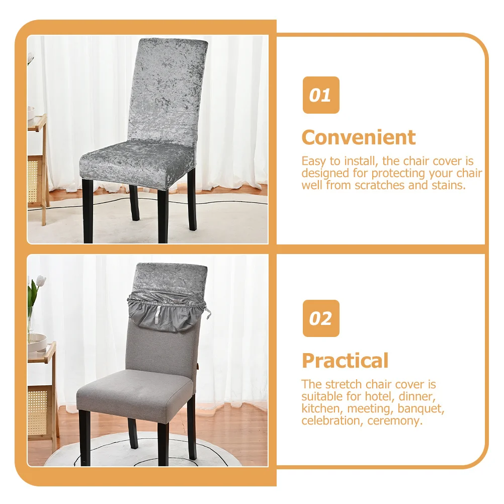 Elastic Dining Chair Cover Stretch Slipcover for Dining Room Chairs Washable Elastic Protector for Home Banquet Office