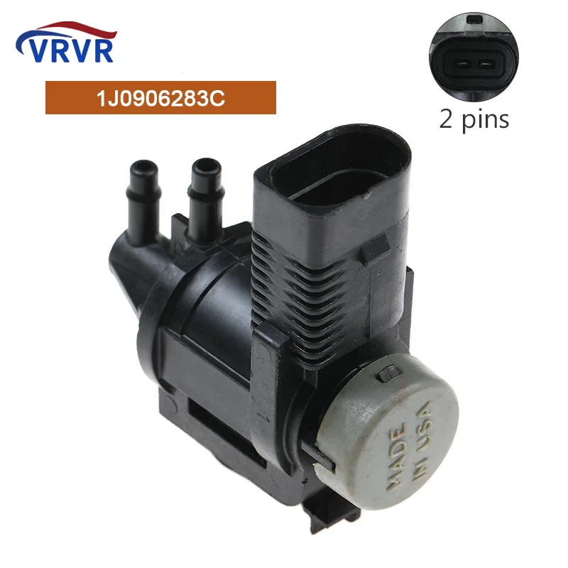 1J0906283C 2 Pins Car Vacuum Solenoid Valve For VW Passat Golf Jetta Beetle Tiguan Touareg Audi A3 A4 A6