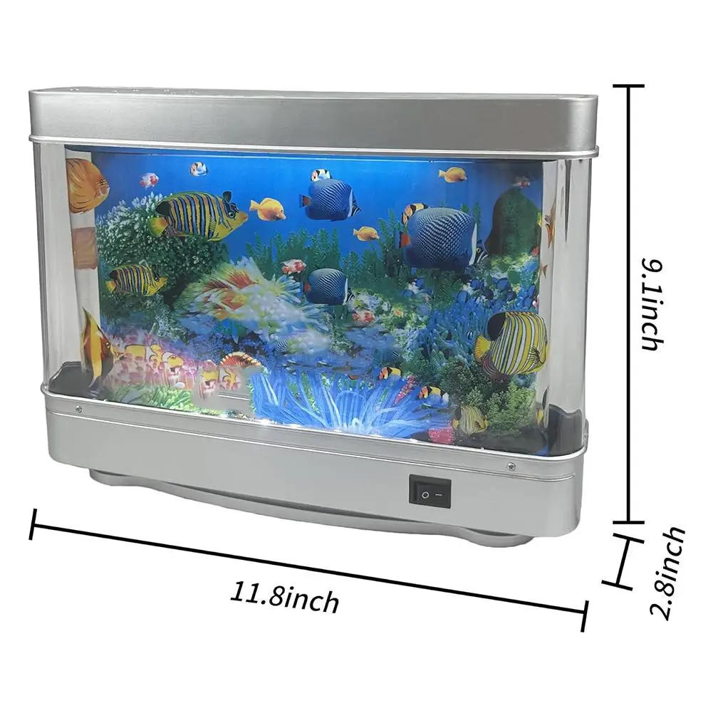 High-end Fish Simulation Lamp Imitation Aquarium Lamp LED Seascape Lamp Desktop Home Night Decoration Small Table Lamp Gift