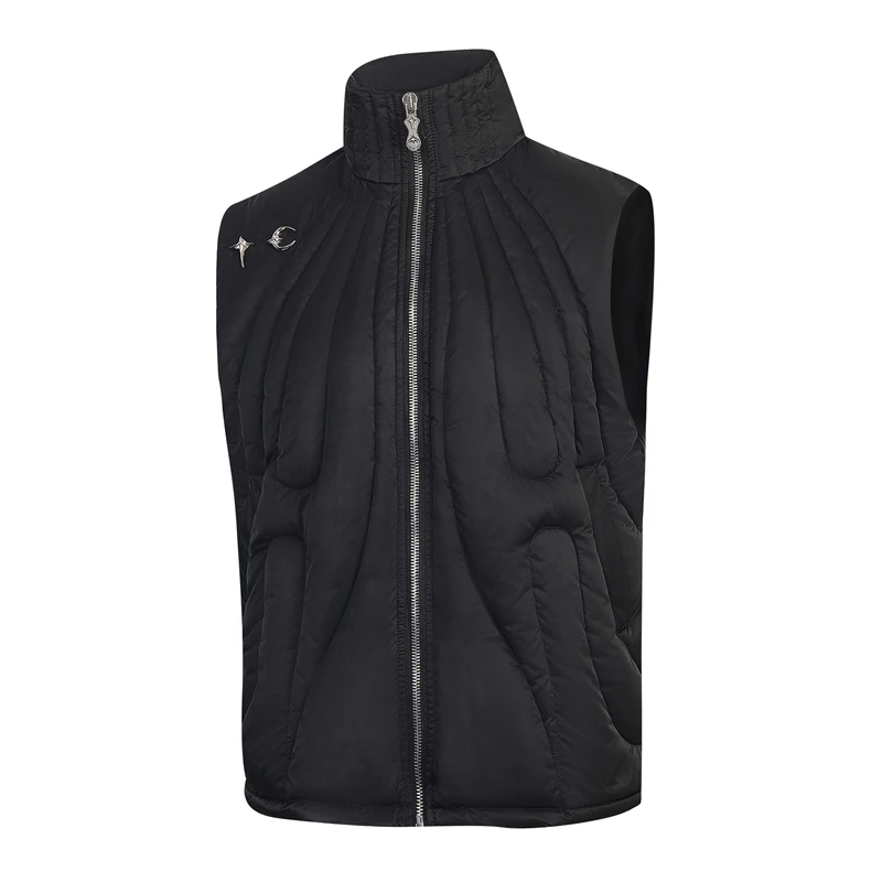 

Korean Trend Thug Club Down Jacket Vest Men Women Fashion Winter Daily Warm Clothing Metal Logo Zipper THUG CLUB Down Coats