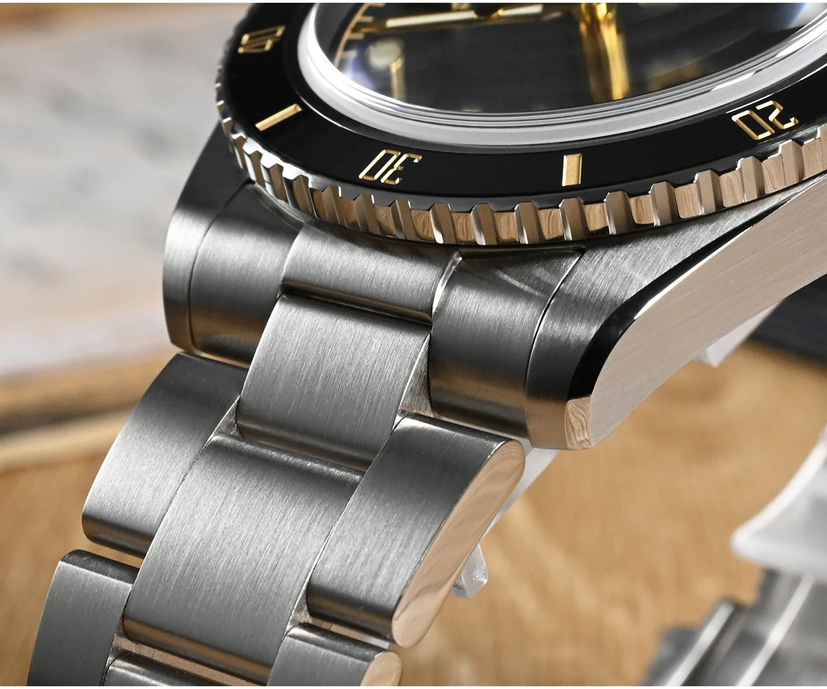 STLFUpgrade 38 مللي متر ساعة غوص ميكانيكية أوتوماتيكية فاخرة للرجال PT5000 ياقوت مقاوم للماء 20ATM 6200 احتياطي الطاقة ساعة اليد Clo