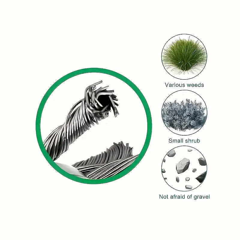 6Inch Steel Wire Wheel Head Grass Trimmer Head Universal Weeding Brush for Courtyard Sidewalk Lawn Brushcutter Removal Moss Rust