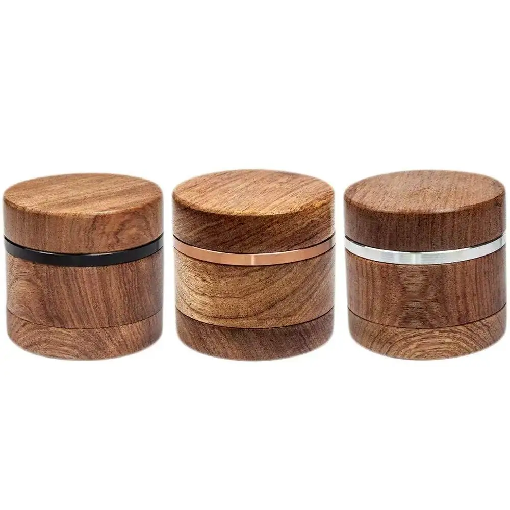 63mm Herbal Tobacco Grinder Smoke Herb 4 layer Walnut head Aluminum alloy Grinders Spice Mill Cigarette Accessories