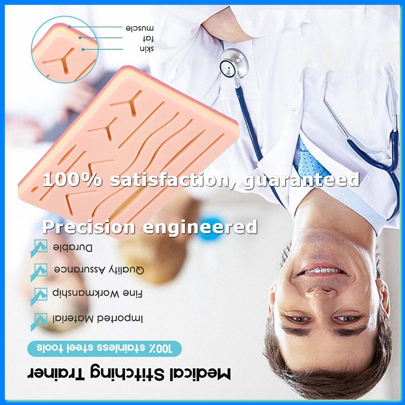 

Complete Suture Kit for Students,Including Silicone Suture Pad and Suture Tool Practice Suture Kit for Suture Training-A73M
