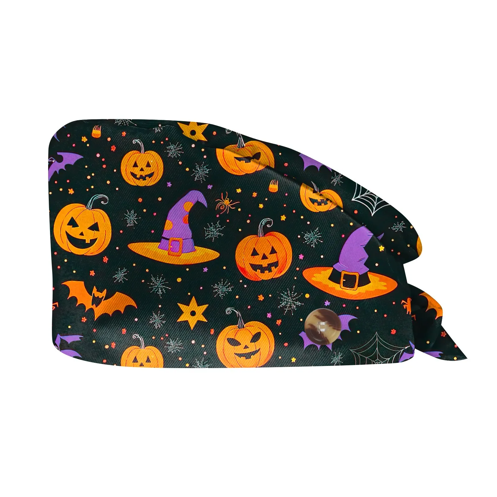 Casquette de travail imprimée Halloween pour femmes, chapeau de gommage élastique imprimé, à la mode, décontracté, unisexe, accessoires d'infirmière, nouvelle collection