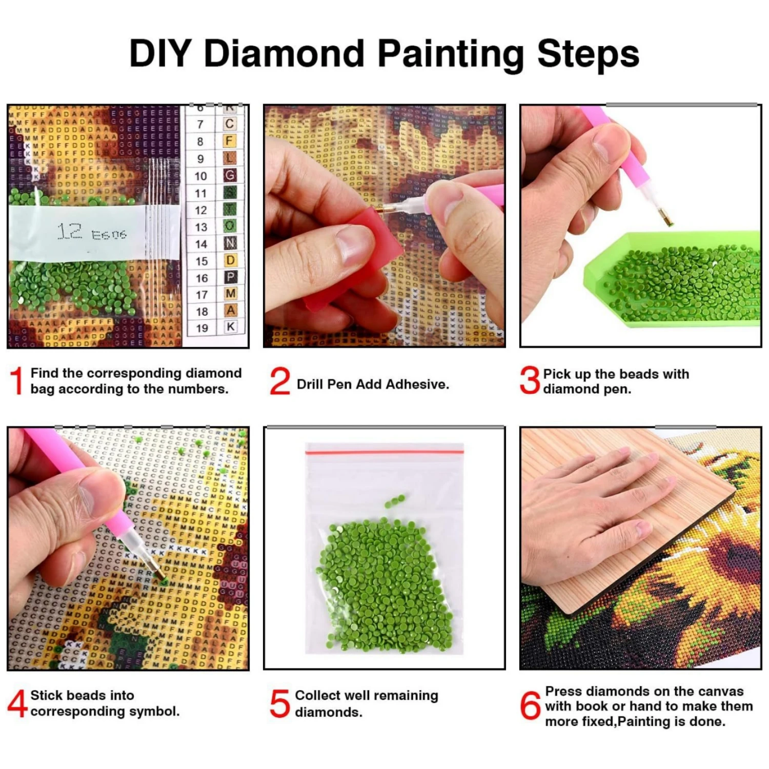 30x40 cm decorative diamond painting—easy to get started with and simple to complete, complete with detailed instructions