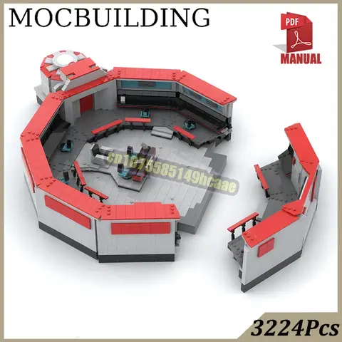 Main Bridge Diorama Bricks MOC Building Spacecraft Model Space Treks Blocks Construction Creative Gift Toys Present