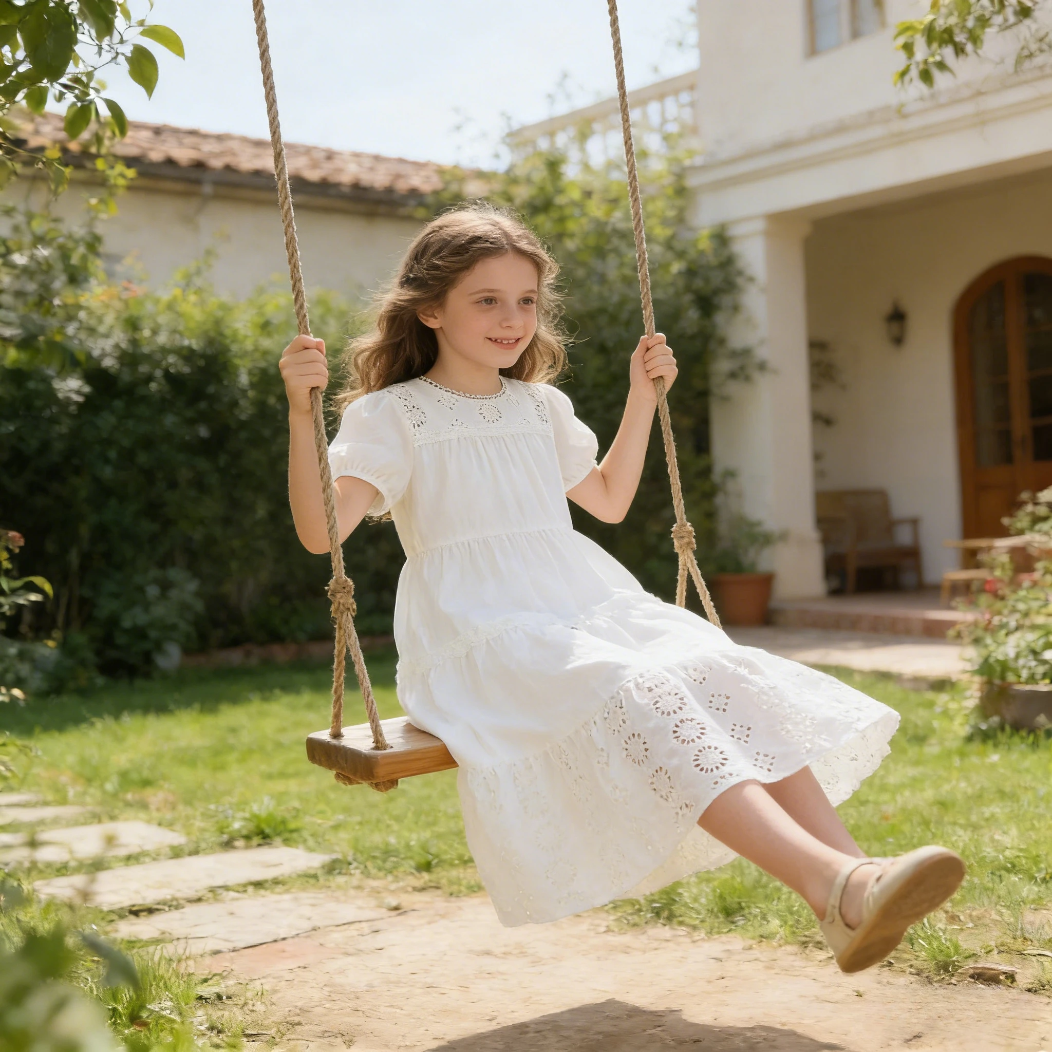 

Tulle Tiered Dress for Girls 2026 New Summer Sleeveless Vest Princess Dress Daily Party Holiday Beige Teenage Children Clothes