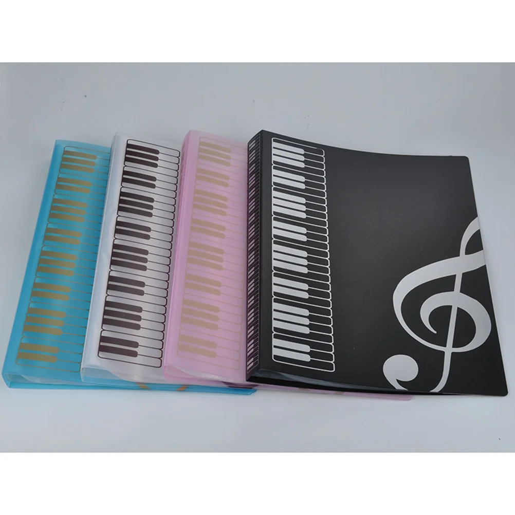 

Music Sheet Folder File Paper Documents Holder Transparent Skidproof Pockets Lightweight Portable Classic Design Musical